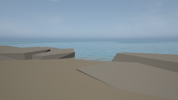 Looking out over the ocean in Alone. [Pre-Alpha Gameplay]